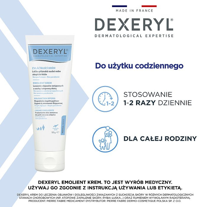 Dexeryl krem emolient do skóry suchej i atopowej, 50 g