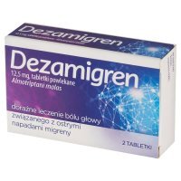 Dezamigren 12,5 mg 2 tabletki