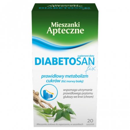 Diabetosan FIX 2 g 20 saszetek / Zioła na prawidłowy poziom cukru