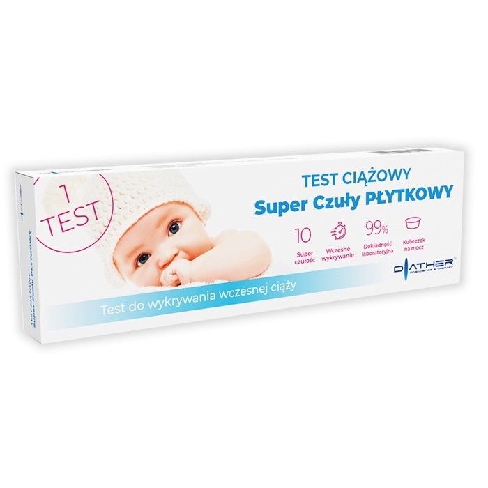 Diather Test ciążowy super czuły płytkowy, 1 szt.