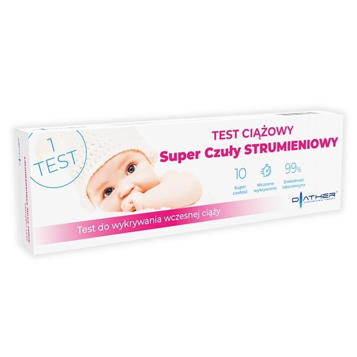 Diather test ciążowy super czuły strumieniowy, 1 szt.