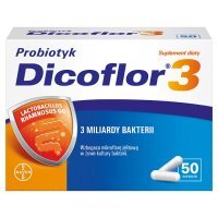 Dicoflor 3 probiotyk w kapsułkach dla dzieci i dorosłych, 50 szt.