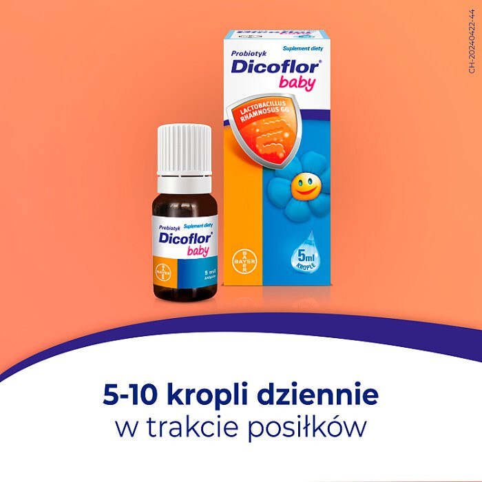Dicoflor Baby probiotyk w kroplach dla niemowląt i dzieci dwupak, 2 x 5 ml