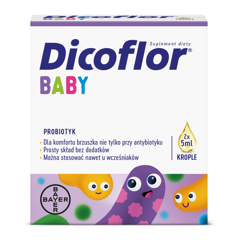 Dicoflor Baby probiotyk w kroplach dla niemowląt i dzieci dwupak, 2 x 5 ml