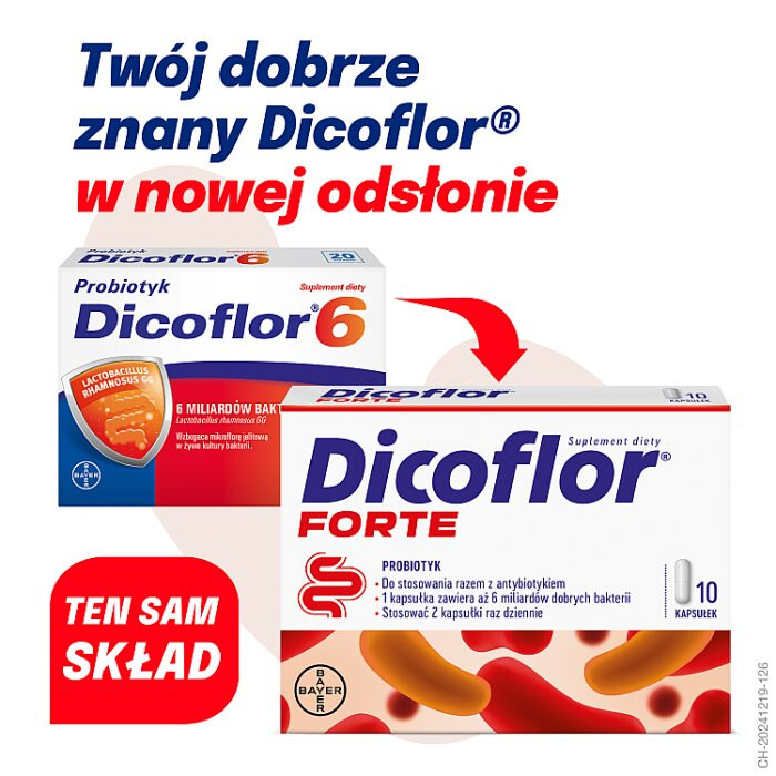 Dicoflor Forte probiotyk w kapsułkach, 10 szt.