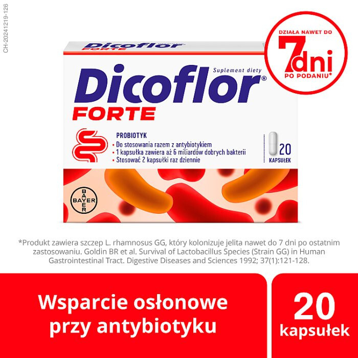 Dicoflor Forte probiotyk w kapsułkach, 20 szt.