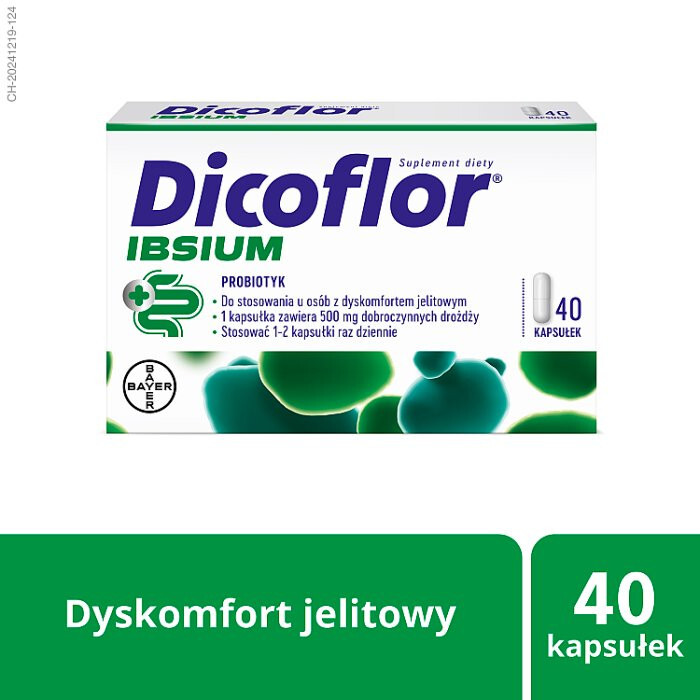 Dicoflor Ibsium kapsułki probiotyczne na dyskomfort jelitowy, 40 szt.