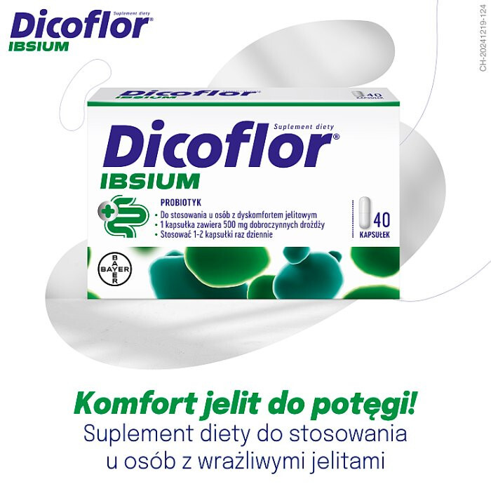 Dicoflor Ibsium kapsułki probiotyczne na dyskomfort jelitowy, 40 szt.