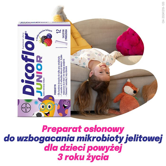 Dicoflor Junior 12 saszetek z proszkiem