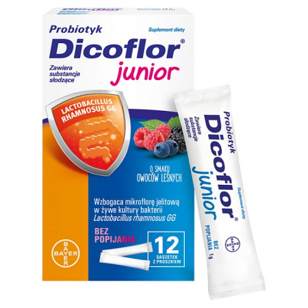 Dicoflor Junior 12 saszetek z proszkiem
