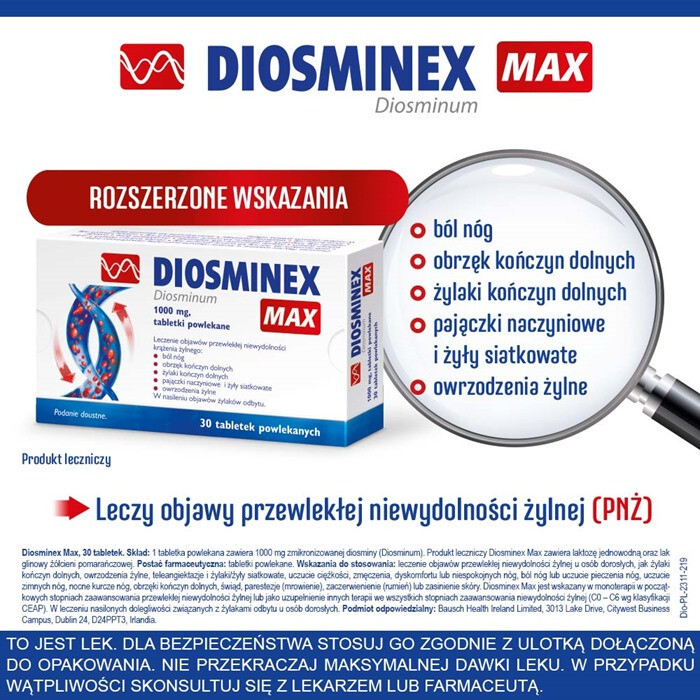 Diosminex Max 1000 mg 30 tabl.