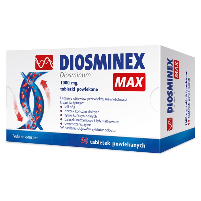 Diosminex Max 1000 mg  60 tabletek powlekanych