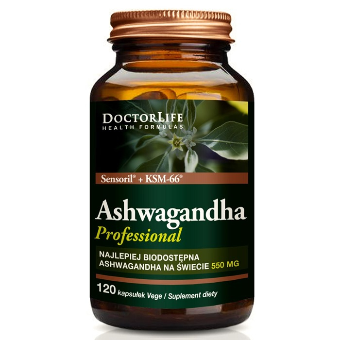 Doctor Life Ashwagandha Professional 550 mg kapsułki, 120 szt.