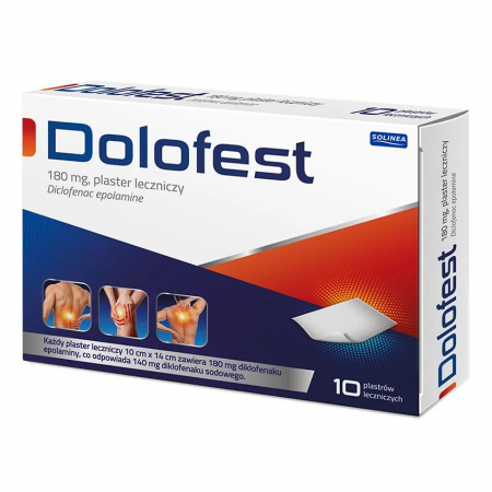 Dolofest 180 mg plastry przeciwbólowe, 10 szt.