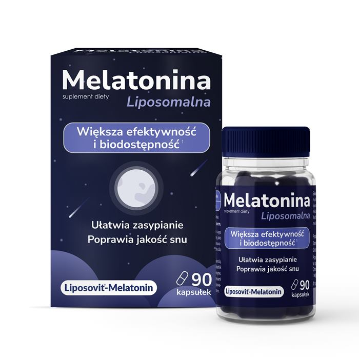 Domowa Apteczka Melatonina Liposomalna kapsułki ułatwiające zasypianie, 90 szt.