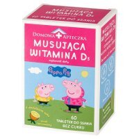 Domowa Apteczka Musująca Witamina D3 Świnka Peppa tabletki do ssania, 60 szt.