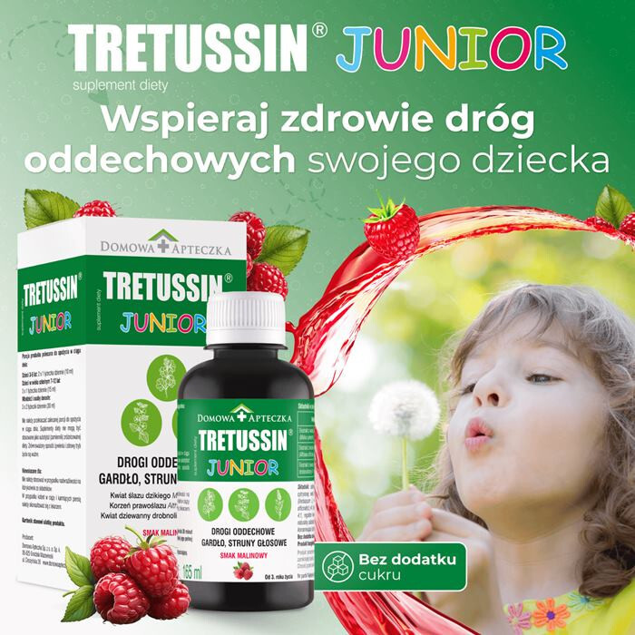 Domowa Apteczka Tretussin Junior płyn na gardło dla dzieci, 165 ml