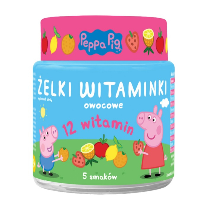 Domowa Apteczka Żelki Witaminki Świnka Peppa dla dzieci, 180 g (60 szt.)