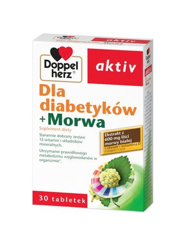 Doppelherz aktiv Dla diabetyków + Morwa 30 tabletek
