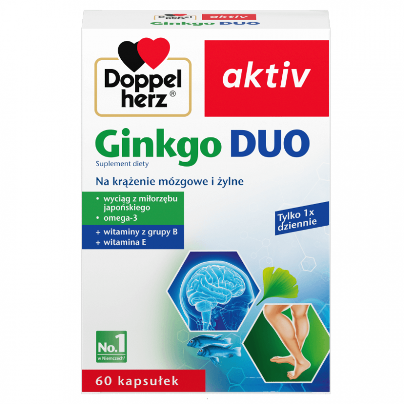 Doppelherz Aktiv Ginkgo Duo kapsułki, 60 szt.