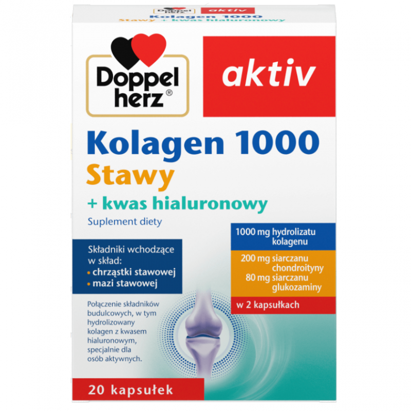 Doppelherz Aktiv Kolagen 1000 Stawy kapsułki, 20 szt.