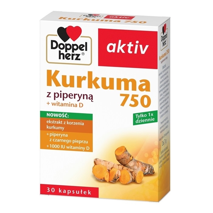 Doppelherz Aktiv Kurkuma z piperyną 30 kapsułek