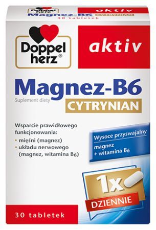 DOPPELHERZ AKTIV Magnez-B6 Cytrynian 30 tabletek
