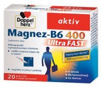 Doppelherz Aktiv Magnez-B6 UltraFast saszetki, 20 szt.