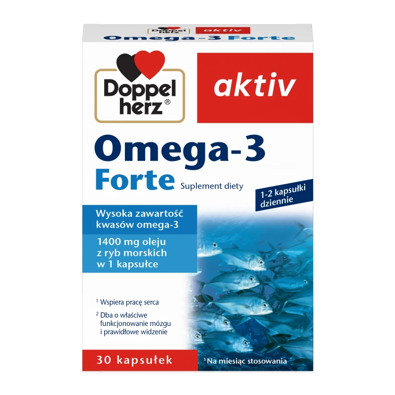 Doppelherz Aktiv Omega-3 Forte kapsułki, 30 szt.