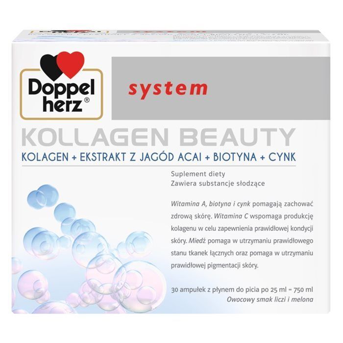 Doppelherz System Kollagen Beauty ampułki 25 ml, 30 szt.