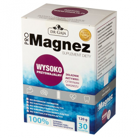 DR GAJA ProMagnez 30 saszetek z proszkiem do sporządzenia roztworu