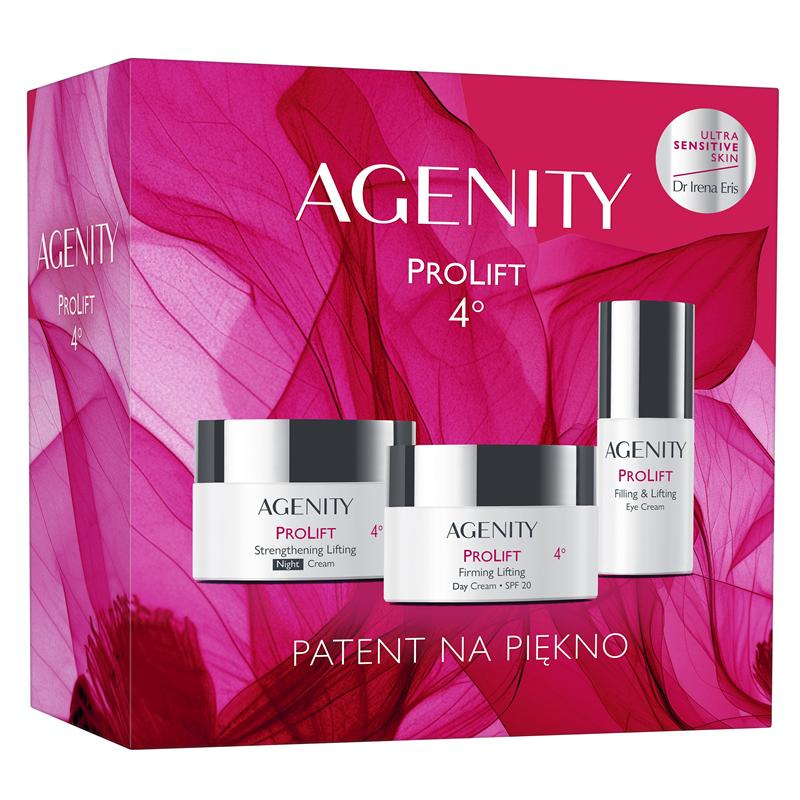 Dr Irena Eris Agenity ProLift 4° Zestaw 2025 (krem na dzień, 50 ml + krem na noc, 50 ml + krem pod oczy, 15 ml), 1 szt.