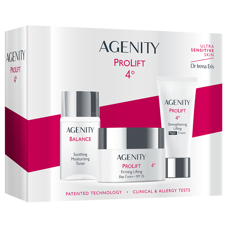 Dr Irena Eris Agenity ProLift Zestaw 4° krem na dzień, 50 ml + krem na noc, 25 ml + tonik, 50 ml