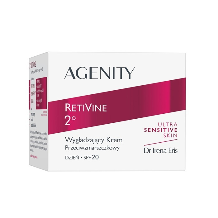 Dr Irena Eris Agenity RetiVine 2° Wygładzający krem przeciwzmarszczkowy na dzień SPF 20, 50 ml
