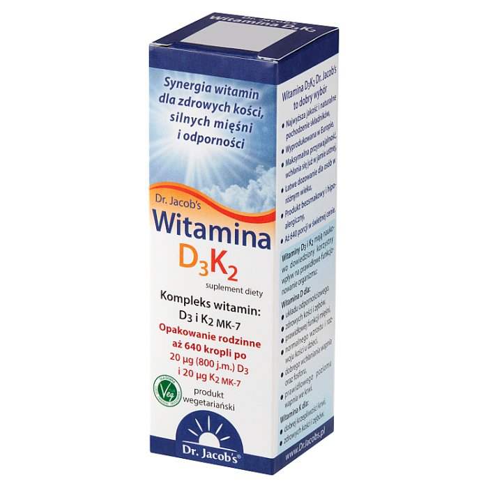 Dr. Jacob's Witamina D3K2 krople, 20 ml