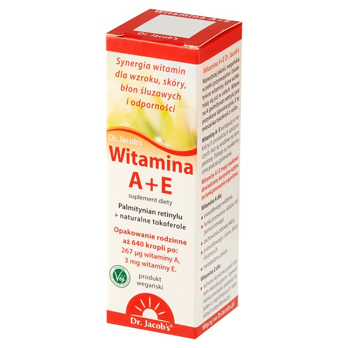 Dr Jacobs Witamina A+E krople na zdrową skórę i oczy, 20 ml