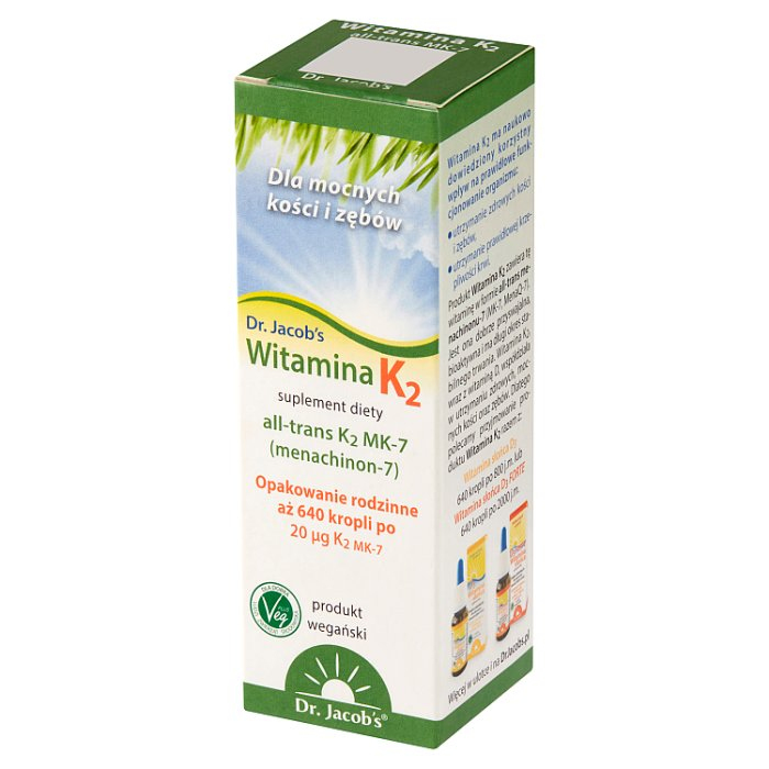 Dr. Jacobs Witamina K2 krople na mocne kości i zęby, 20 ml