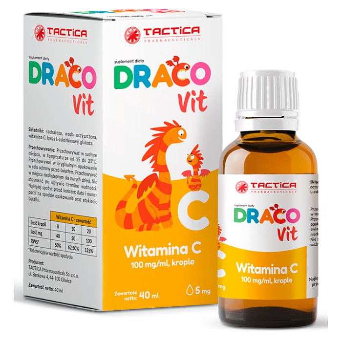 Dracovit 100 mg/ml krople z witaminą C, 40 ml