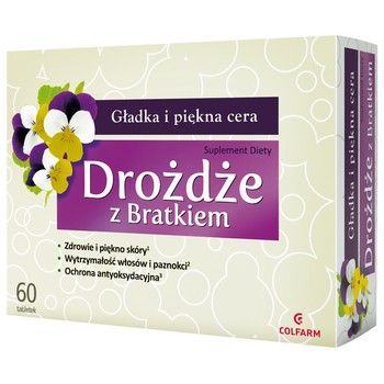 Drożdże z bratkiem 60 tabletek