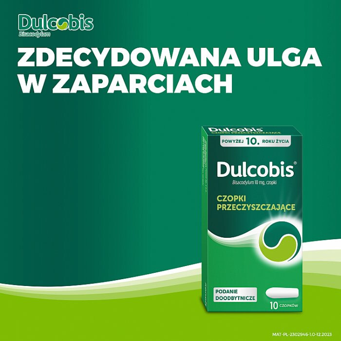 Dulcobis 10 mg czopki doodbytnicze, 10 szt.