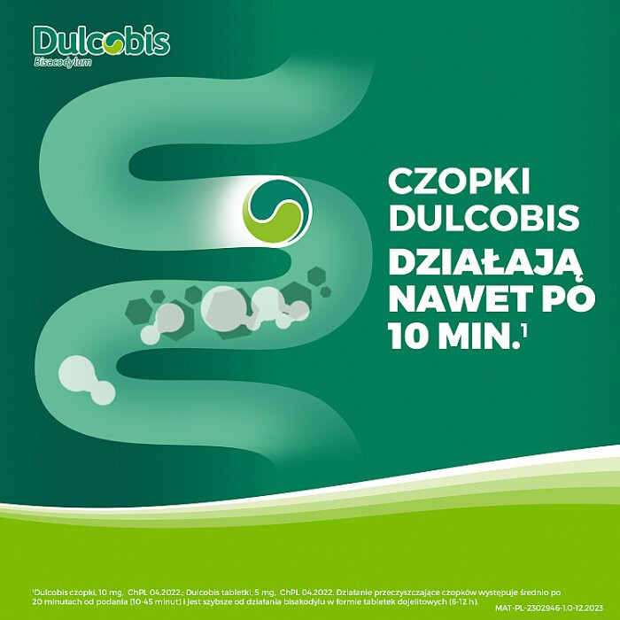 Dulcobis 10 mg czopki doodbytnicze, 10 szt.