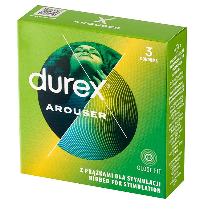 DUREX AROUSER Prezerwatywy prążkowane 3 szt.