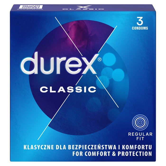DUREX CLASSIC Prezerwatywy klasyczne 3 szt.