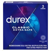 Durex Extra Safe 3 szt  prezerwatywy  grubsze nawilżane