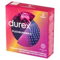 DUREX PLEASUREMAX Prezerwatywy prążkowane z wypustkami 3 szt.