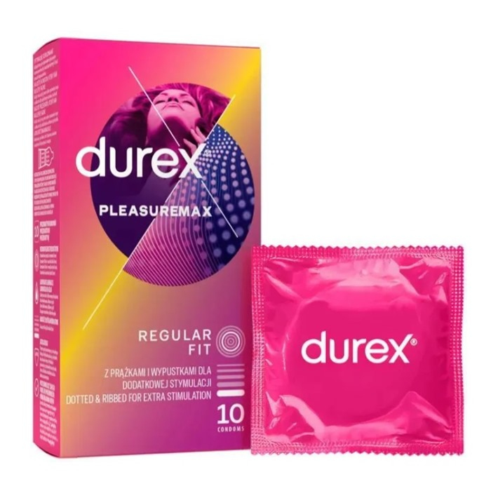 Durex Pleasuremax prezerwatywy z wypustkami i prążkami, 10 szt.