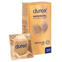 Durex Sensual Extra Lube prezerwatywy supercienkie dodatkowo nawilżane, 10 szt.