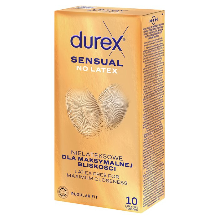 Durex Sensual No Latex prezerwatywy bez lateksu, 10 szt.