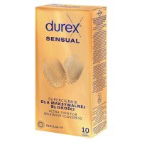 Durex Sensual prezerwatywy z naturalnego lateksu supercienkie, 10 szt.