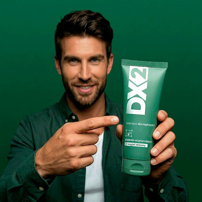 DX2 szampon głęboko oczyszczający z węglem aktywnym dla mężczyzn, 150 ml